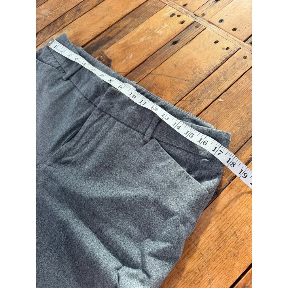 Gray Ankle Pants Womens 12 Stretch Straight Leg Office Workwear Minimalist